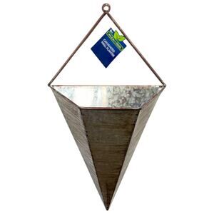 NWT Galvanized Metal Planter  9"x3.5"x16.5"